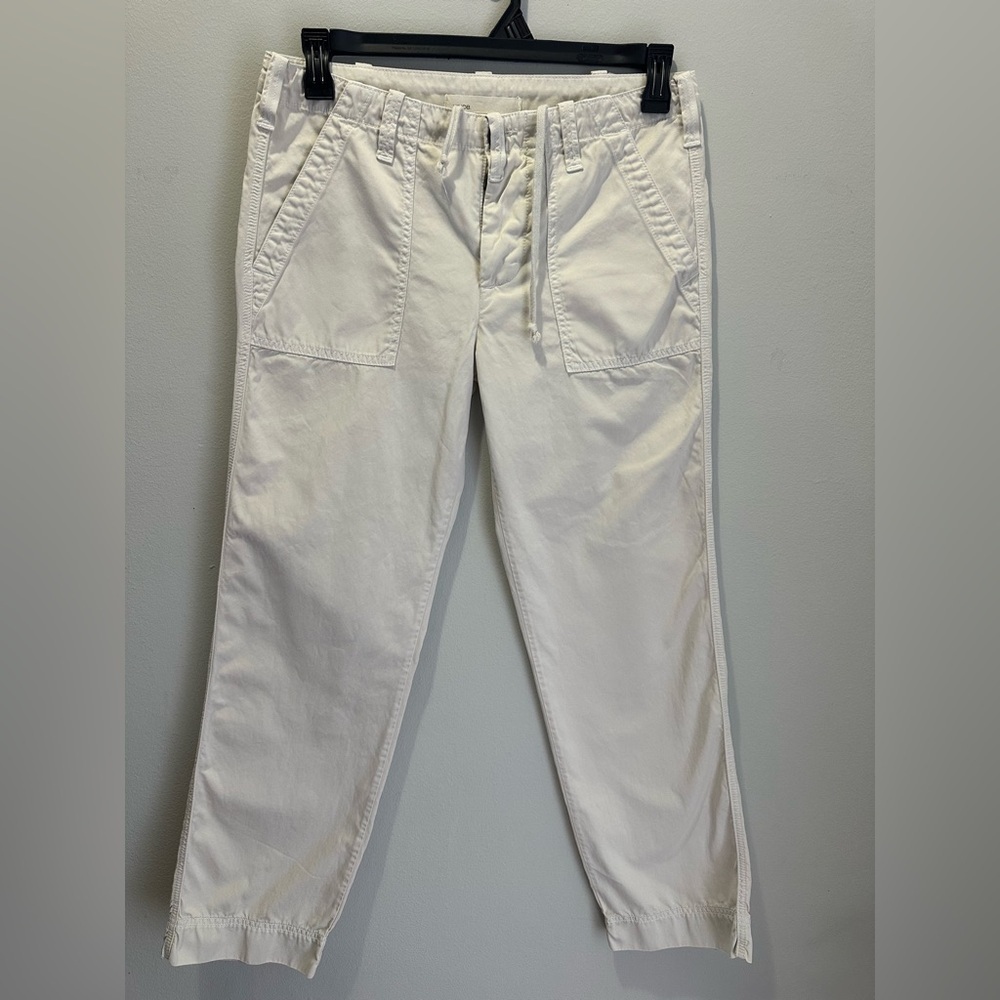 Vince Women’s Casual Style Fatigue Pants Button Fly Bone Slash Pocket 27